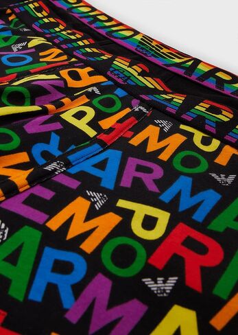 Emporio Armani Men Boxer Shorts Underwear Rainbow - Black in Saudi Arabia