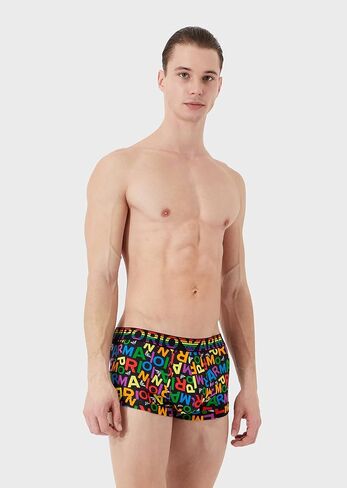 Emporio Armani Men Boxer Shorts Underwear Rainbow - Black in Saudi Arabia