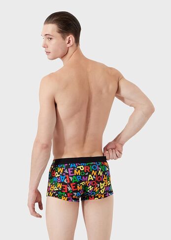Emporio Armani Men Boxer Shorts Underwear Rainbow - Black in Saudi Arabia