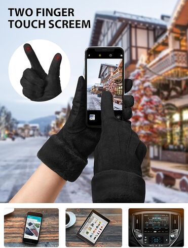 Visivin Winter Gloves for Women Touch Screen Gloves Warm Fleece Lined Gloves in Saudi Arabia