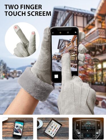 Visivin Winter Gloves for Women Touch Screen Gloves Warm Fleece Lined Gloves in Saudi Arabia