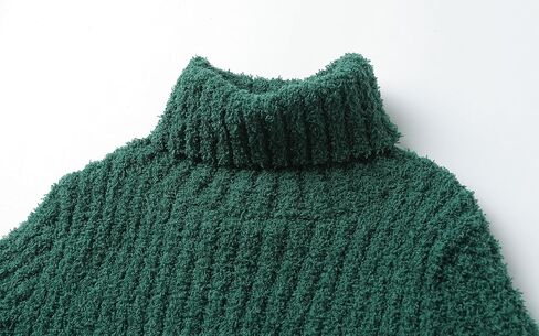 Mud Kingdom Neutral Kids Chenille Sweater for Boy Girl Winter Furry Turtleneck Tops Warm in Saudi Arabia
