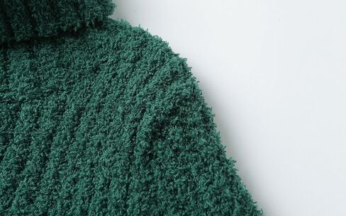 Mud Kingdom Neutral Kids Chenille Sweater for Boy Girl Winter Furry Turtleneck Tops Warm in Saudi Arabia
