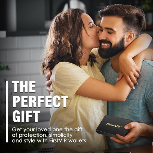 FirstVIP Slim Wallet for Men - Front Pocket RFID Blocking Minimalist Wallet for Men - Metal Card Wallet With Money Clip for Men (Red), metal red, Minimalist in Kuwait