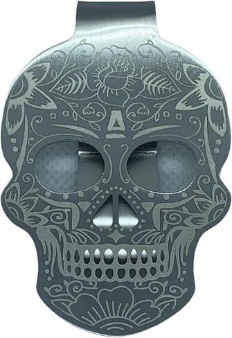 Stainless Steel Skull Money Clip Wallet Front Pocket - Practical, Slim, Cash & Business Card Clamp Holder Gift for Men, Women in Saudi Arabia