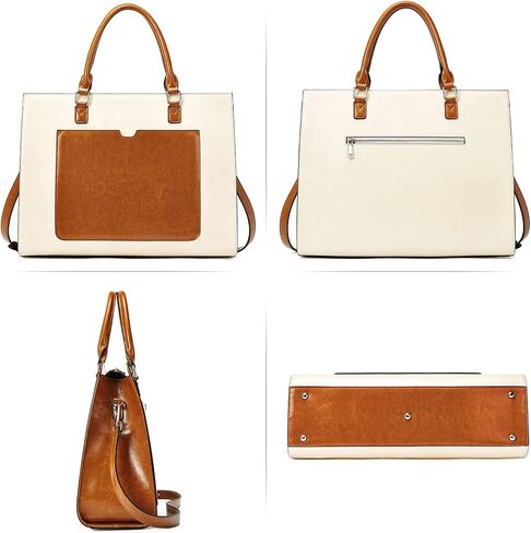 Telena Laptop Tote Bag for Women, 15.6 Inch Shoulder Tote Bag Leather Briefcase for Women, Large Capacity Handbag Bags in Kuwait