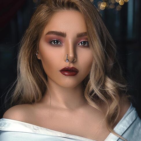 FUNRUN JEWELRY 12 قطعة 20 جرام حلقات الأنف المتدلية للنساء من الفولاذ المقاوم للصدأ مسمار الأنف على شكل حرف L حلقة الأنف الأطواق فراشة القمر زهرة تاج العين الشريرة تشيكوسلوفاكيا المتدلية ثقب الأنف المجوهرات in Kuwait