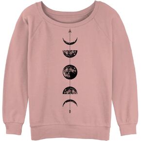 Fifth Sun Women's Chin Up Moons Arrow Junior's Raglan Pullover with Coverstitch in Saudi Arabia