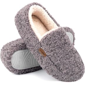 شباشب نسائية من LongBay إسفنجية الذاكرة غامضة دافئة ومريحة من Shearling House Slippers للسيدات داعمة للانزلاق على أحذية المنزل الداخلية in Kuwait