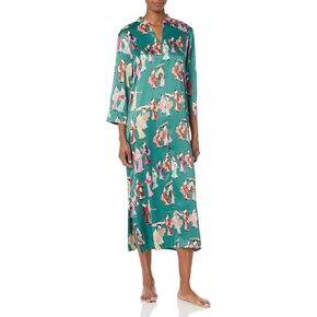 N Natori womens Geisha- Printed Satin Caftan Length 52" in Kuwait