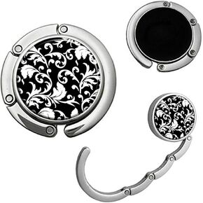 QWTGIUN Retro Floral Purse Hanger Purse Hook for Table Foldable Handbag Storage Folding Decor Table Hook in Kuwait