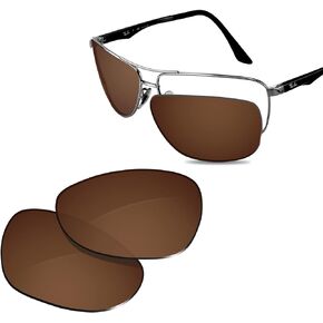عدسات النظارات الشمسية البديلة Glintbay 100% بدقة تناسب Ray-Ban RB3506 مقاس 64 مم