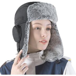 ZffXH قبعة بيسبول دافئة للشتاء للرجال والنساء، قبعة بيسبول منقوشة بوفالو مع غطاء للأذن in Kuwait