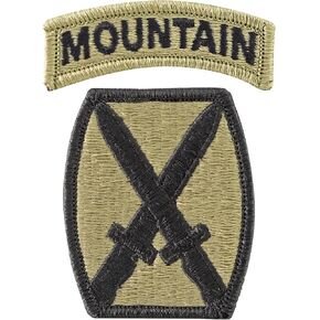 10th Mountain Division with Mountain Tab OCP Hook & Loop Patch