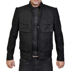 LP-FACON Mens Star Space Solitary Warrior Cosplay Costume Leather Jacket Collection Brown/Black in Kuwait