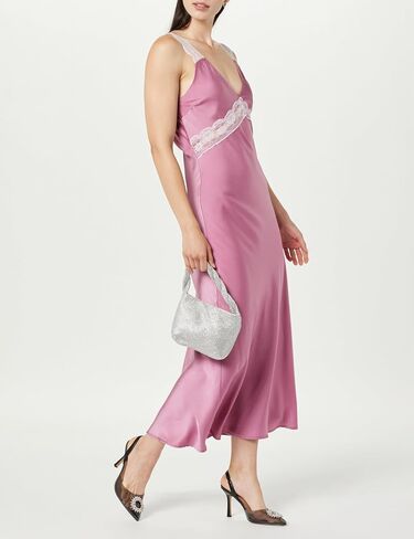 The Drop Women's Valentina Lace-Trimmed Slip Dress in Saudi Arabia