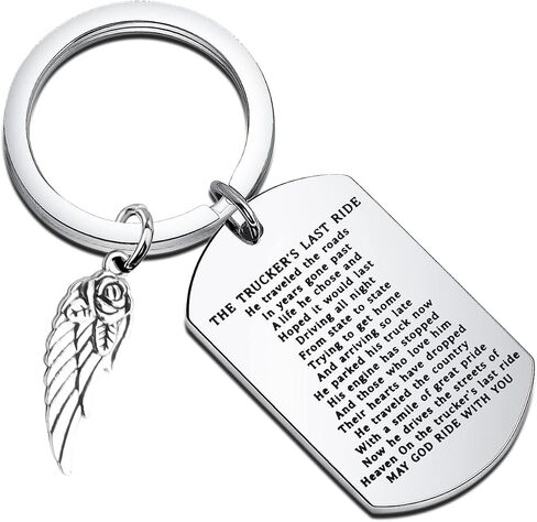 Gzrlyf Truck Driver Memorial Keychain in Loving Memory Gifts the Trucker’s Last Ride in Saudi Arabia