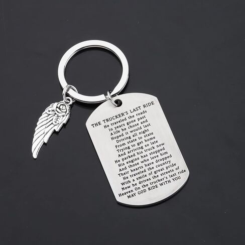 Gzrlyf Truck Driver Memorial Keychain in Loving Memory Gifts the Trucker’s Last Ride in Saudi Arabia