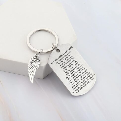 Gzrlyf Truck Driver Memorial Keychain in Loving Memory Gifts the Trucker’s Last Ride in Saudi Arabia