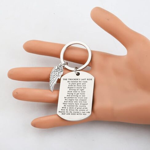 Gzrlyf Truck Driver Memorial Keychain in Loving Memory Gifts the Trucker’s Last Ride in Saudi Arabia