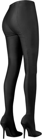 onlymaker Women's Thigh High High Heel Pant Boots Stretch Stiletto Heel Faux Leather Pointed Toe Over the Knee Sexy Boots in Kuwait