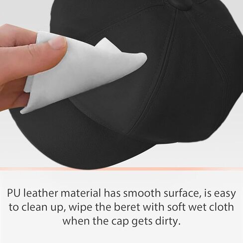 Leather Newboy Hats for Women 8 Panel Visor Beret Cabbie Ivy Cap Painter Baker Boy Hat in Kuwait