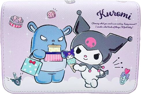 حقيبة كروس كاواي كارتونية مع حزام كتف قابل للتعديل، حقيبة يد أنمي مع إبزيم، محفظة هاتف عائلة القطط، محفظة للعملات المعدنية للنساء والفتيات والأطفال (مجموعة) in Kuwait