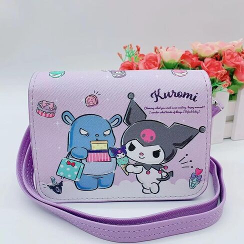 حقيبة كروس كاواي كارتونية مع حزام كتف قابل للتعديل، حقيبة يد أنمي مع إبزيم، محفظة هاتف عائلة القطط، محفظة للعملات المعدنية للنساء والفتيات والأطفال (مجموعة) in Kuwait