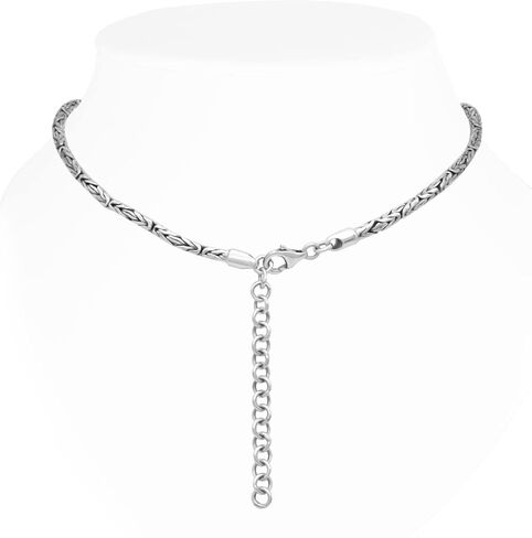 قلادة ديفاتا من الفضة الإسترليني عيار 925 مع لمسات من الذهب عيار 18 قيراط بالي مع عظم التنين تولانج ناجا/بيزنطي/سلسلة مزدوجة من القمح in Kuwait