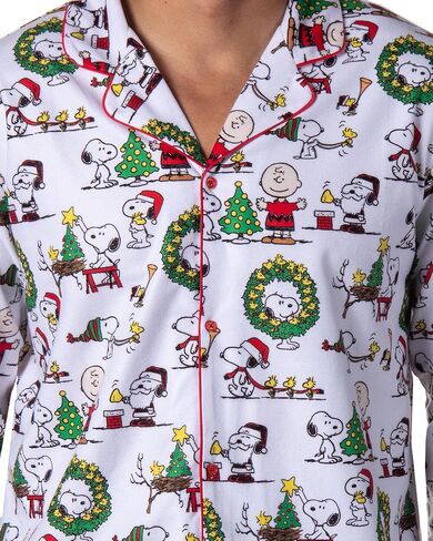 INTIMO Peanuts Charlie Brown Snoopy Button Sleep Family Christmas Pajama Set in Saudi Arabia