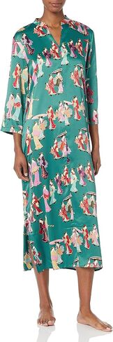 N Natori womens Geisha- Printed Satin Caftan Length 52" in Kuwait