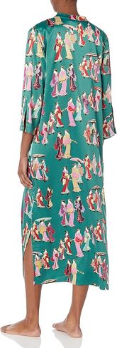 N Natori womens Geisha- Printed Satin Caftan Length 52" in Kuwait