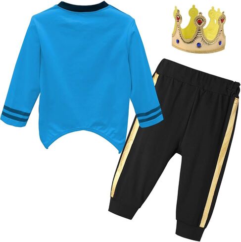 Toddler Baby Boys Halloween Prince Charming Costumes Outfit with Pants,Kids Medieval Renaissance Knight Birthday Gift in Saudi Arabia