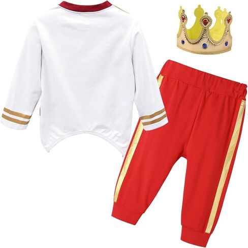 Toddler Baby Boys Halloween Prince Charming Costumes Outfit with Pants,Kids Medieval Renaissance Knight Birthday Gift in Saudi Arabia