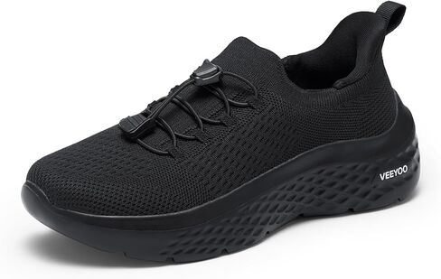 حذاء VEEYOO للسيدات سهل الارتداء مع دعم للقوس، أحذية رياضية خفيفة الوزن للجري، أحذية تنس شبكية مسامية غير قابلة للانزلاق لصالة الألعاب الرياضية والسفر والعمل الكاجوال in Kuwait