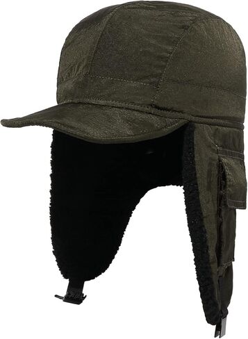 CLAPE Winter Warm Russian Hat Trooper Trapper Cap Windproof Russian Fur Hat Ear Flaps Ushanka Snow Eskimo Hat Aviator Caps in Saudi Arabia