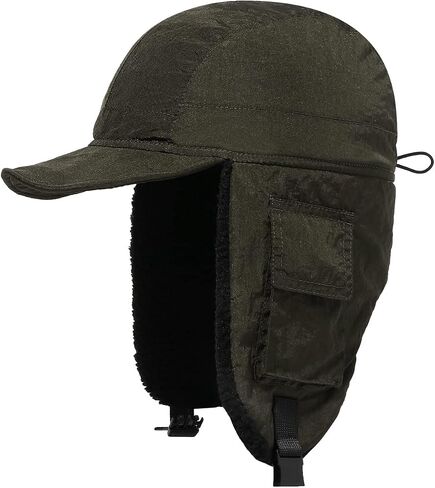 CLAPE Winter Warm Russian Hat Trooper Trapper Cap Windproof Russian Fur Hat Ear Flaps Ushanka Snow Eskimo Hat Aviator Caps in Saudi Arabia