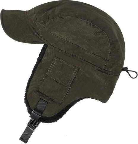 CLAPE Winter Warm Russian Hat Trooper Trapper Cap Windproof Russian Fur Hat Ear Flaps Ushanka Snow Eskimo Hat Aviator Caps in Saudi Arabia