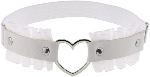Women Girl Leg Garter Lace Heart Leather Garters Punk Elastic Thigh Ring Garters Belt Adjustable in Saudi Arabia