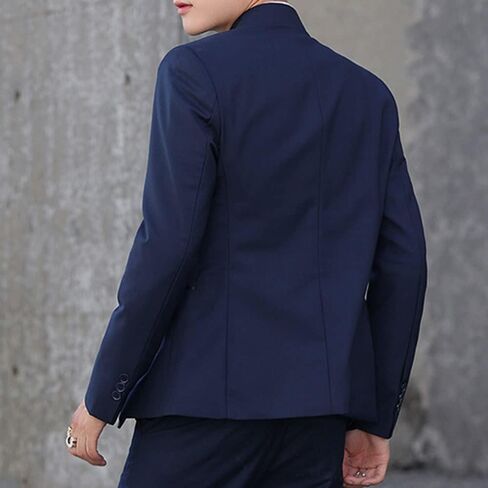Men Casual Suit Blazer Jackets Stand Collar Business Sport Coats Jacket Slim Fit Button Solid Chinese Tunic Suits Prom in Saudi Arabia