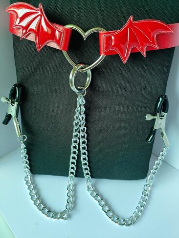 Nipple Clamps Necklaces with Chain for Women Sexy Nipple Ring with Necklaces Adjustable Nipple Noose Fake Nipple Ring Non Piercing Nipple Jewelry in Saudi Arabia