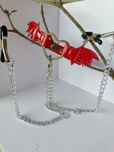 Nipple Clamps Necklaces with Chain for Women Sexy Nipple Ring with Necklaces Adjustable Nipple Noose Fake Nipple Ring Non Piercing Nipple Jewelry in Saudi Arabia