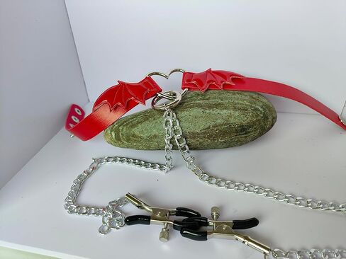 Nipple Clamps Necklaces with Chain for Women Sexy Nipple Ring with Necklaces Adjustable Nipple Noose Fake Nipple Ring Non Piercing Nipple Jewelry in Saudi Arabia