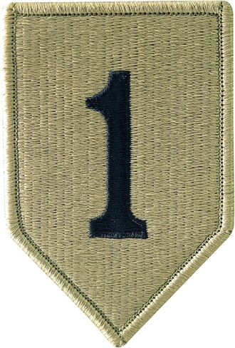 1st Infantry Division OCP Hook & Loop Patch in Saudi Arabia
