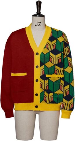 iSHOWcos Anime Cardigan Giyuu Sweater Tomioka Giyuu Kimono Costume Knitted Jacket Coat in Saudi Arabia