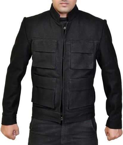 LP-FACON Mens Star Space Solitary Warrior Cosplay Costume Leather Jacket Collection Brown/Black in Kuwait