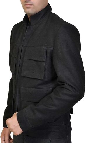 LP-FACON Mens Star Space Solitary Warrior Cosplay Costume Leather Jacket Collection Brown/Black in Kuwait