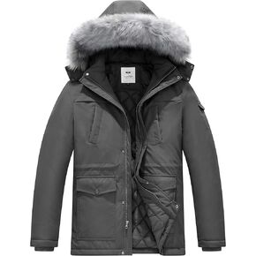 GGleaf Men's Winter coats Removable Hooded Warm Parka Jackets