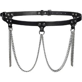 MAONVLANG Punk Leather Waist Chain Belt Belly Body Jewelry Rave Nightclub Accessories Body Chains For Women and Girls in Saudi Arabia