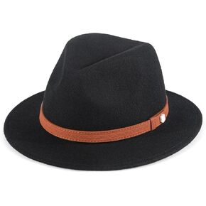 Open Road Hat Fedora Hat Pure Wool Felt Hat Vintage Rancher Hat Airway Vented Panama Hats for Men Women in Kuwait
